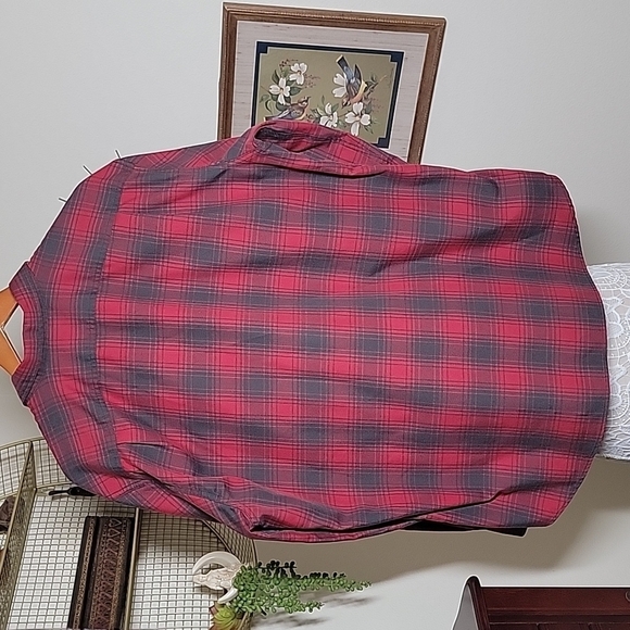 Eddie Bauer Performance Expedition Long Sleeve Plaid Flannel Shirt - Picture 6 of 8